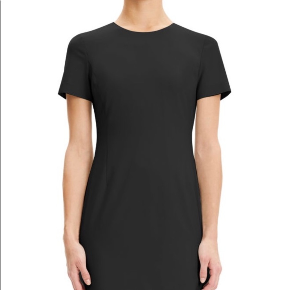 Minimalist Black Wool Short Sleeve Patagonia Dress